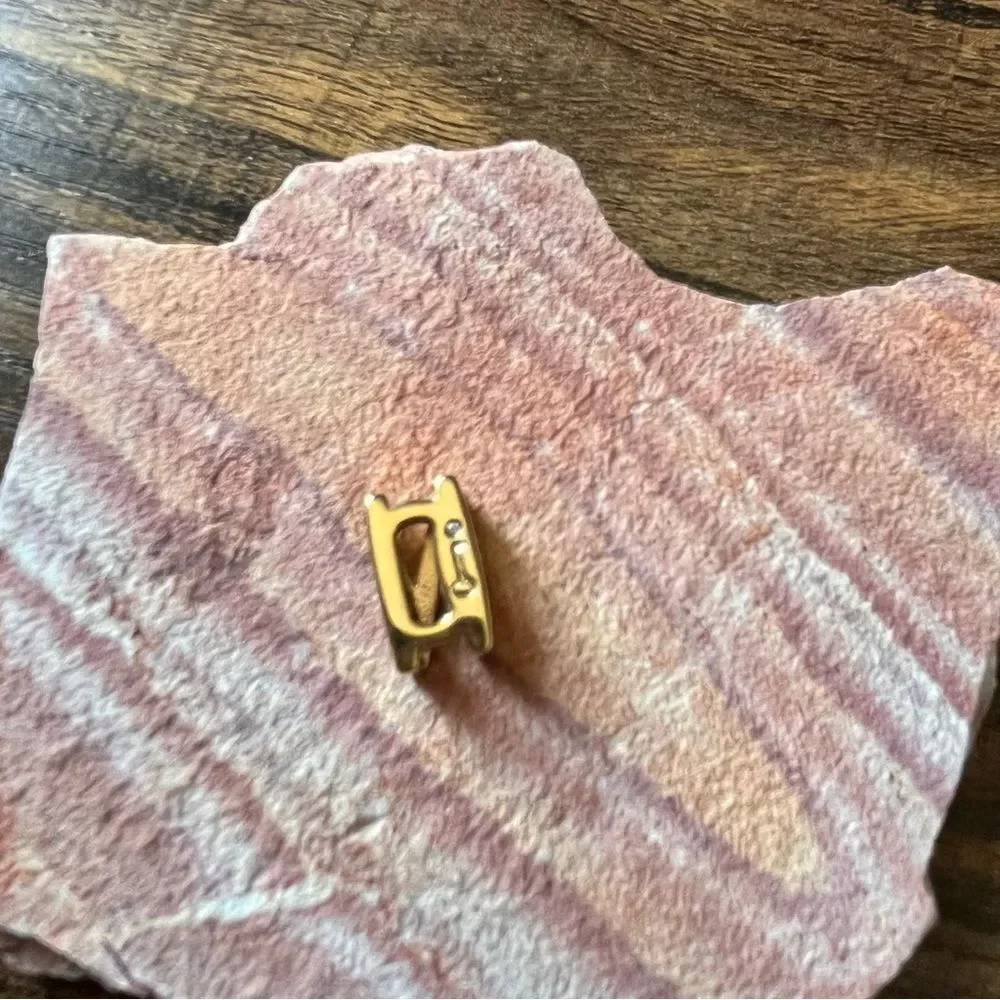 KEEP Collective Stella & Dot Gold-Tone Slide Initial N Charm